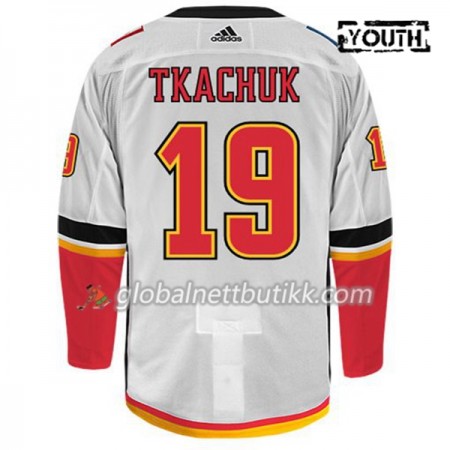 Calgary Flames Hockeydrakt MATTHEW TKACHUK 19 Hvit Adidas Authentic - Barn